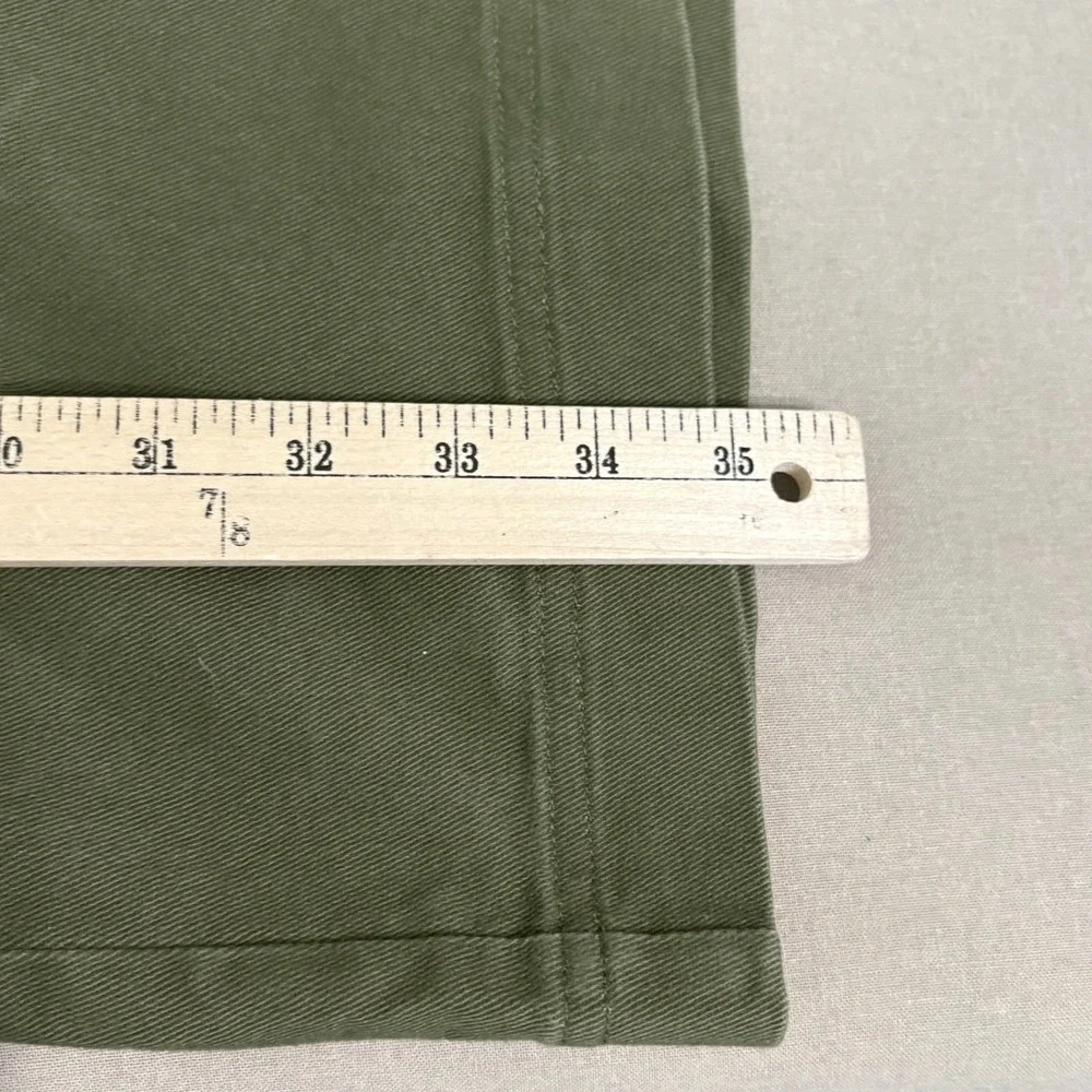 Christopher & Banks Maxi Skirt Womens Size 10 Green Denim Stretch Front Slit